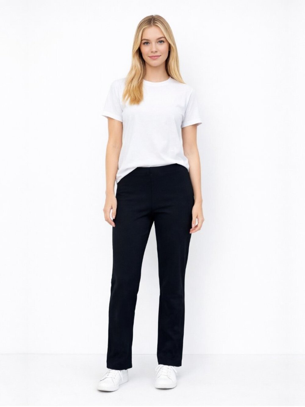2/$30 Crosby Springfield Classic Pull On Ankle Pant High Rise Black 8 #A1860